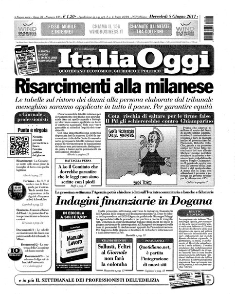 Italia oggi : quotidiano di economia finanza e politica